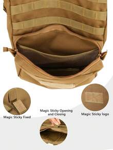 YAKEDA Attachable Water Bag, MOLLE Auxiliary Bag, Multi-Function Storage Pouch - Outdoor Portable Multi-Function Storage Bag With Water Bag, Layered Design, Hook And Loop For Attaching Various Patches - Multicolor - View 6