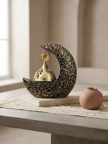 1 queimador de incenso em formato de lua, inspirado no Oriente Médio, para aromaterapia. Ideal para decoração com carvão e outros acessórios. - Multicolorido - Ver 7