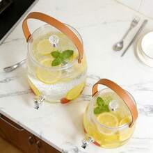 One Water Pitcher, Fruit Tea Pot, Ice Water Dispenser, Household Water/Beverage Container, Juice Dispenser With A Tap, Large-Capacity Refrigerator.