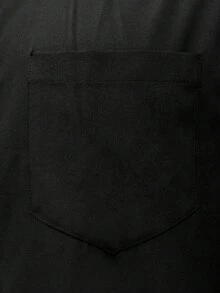 男士长袖中东风格长袍 - 黑色 - 查看 8