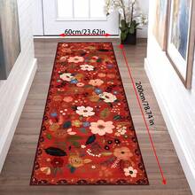 1 件复古花卉图案门垫，适用于玄关、厨房、洗衣房、卧室、家居装饰，是理想的圣诞礼物