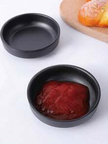 2件/5件装哑光调味碟、酱料碟、佐料碟、小肉丸碟、黑色长碟、火锅小碟 - 彩色 - 查看 2