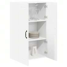 vidaXL Armadio da Cucina Bianco 60 x 31 x 100 cm Legno d'ingénierie - Bianco - Visualizzare 3