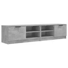 vidaXL Mobili TV 2 pz Grigio cemento 80x35x36,5 cm Legno d'ingénierie - Grigio - Visualizzare 3