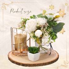 1/2/10pcs Natural Paulownia Wood Slices, Large Round Wood Slabs With Bark, Rustic Wedding Centerpieces, Cake Stand, Table Chargers, Unfinished Wood Circles For DIY Crafts & Christmas Decor - A - 查看 9