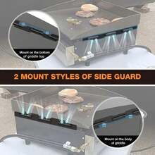 Upgraded Wind Guards For Blackstone 36 Griddle, Blackstone Griddle Accessories Fit For Black Stone Grill, 5015 Magnetic Stainless Steel Wind Screens Protect Flame Hold Heat, Compatible With Hood - ColorA - View 2