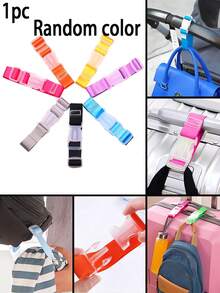 Adjustable Travel Luggage Strap, Portable Travel Hanging Strap, Anti-Lost Clip Strap, Bag Hanging Hook, Luggage Fixing Strap Clip, Adjustable Luggage Safety Belt Release Buckle, Travel Handbag Binding Strap, Luggage Side Hanging Strap, Practical Outdoor Carrying Strap, Suitable For Car Travel, Back To School Season, Travel Essential, Camping Essential - Multicolor - View 14