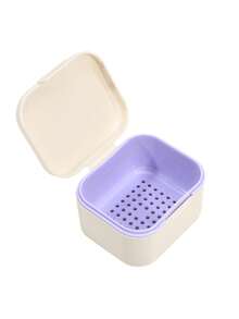 1pc/3pcs Denture Case, Portable Retainer Cleaning Box With Filter, Protects Dentures, Aligners And Retainers, A Thoughtful Gift For Parents - Multicolor - View 29
