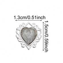 13x15毫米 10颗复古心形水钻贴片 - 闪亮DIY装饰，适用于外套、毛衣、衬衫、发饰和服装装饰、珠宝、美甲用品、外套装饰，闪亮效果 - 心形 - 查看 4