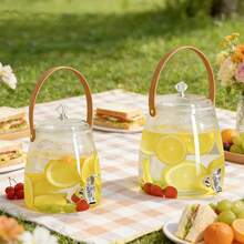 One Water Pitcher, Fruit Tea Pot, Ice Water Dispenser, Household Water/Beverage Container, Juice Dispenser With A Tap, Large-Capacity Refrigerator.