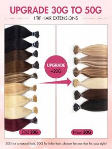 I Tip Hair Extensions Human Hair Extensions Highlight Color Straight Human Hair 12-22 Inch Thickening Hair Extensions Real Human Hair Extensions Keratin Extensions Invisible Itip Human Hair Extensions High Quality Easy To Wear Elegant For Daily & Festival & Party - Multicolor - View 4