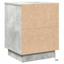 vidaXL Mueble de cabecera gris beton 39 x 34,5 x 50 cm - Gris - Ver 8