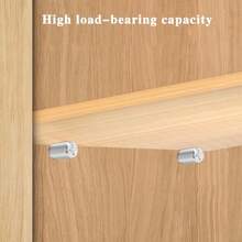 10pcs Metal Shelf Pins With Non-Slip Covers | Cabinet Shelf, Composite Board Supports With Self-Drilling Screws - Furniture Fasteners Full Set | Modern Shelf Design | Sturdy Iron Pins With Coated Ends