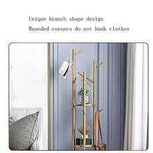 ccPerchero de suelo perchero de metal base de mármol estable colgador de sala de estar con ganchos colgador de metal para árbol o perchero soporte de pared para dormitorio colgador Ann - A - Ver 2