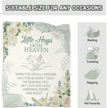 Miscarriage Gifts For Mothers, Miscarriage Memorial Blanket, Memorial Sympathy Gift, Condolence Ideas For Mom - Little Hugs From Heaven, Ideal Valentine's Day Gift For Her/Him Perfect Gift For My Sister Bestie, Ideal Warmhearted Gift For Girlfriend, Thoughtful Souvenir For Boyfriend, Cozy Gift For Best Friend, Personalized Gift For Him/Her, For Pets, Sofa, Bed, Car, Bedroom, Living Room, Office, Outdoor Camping, Beach, Wall Decoration, Bedroom Decor, Halloween Blanket, Fall Decor, Christmas Decor, Office Decoration - 彩色 - 查看 9