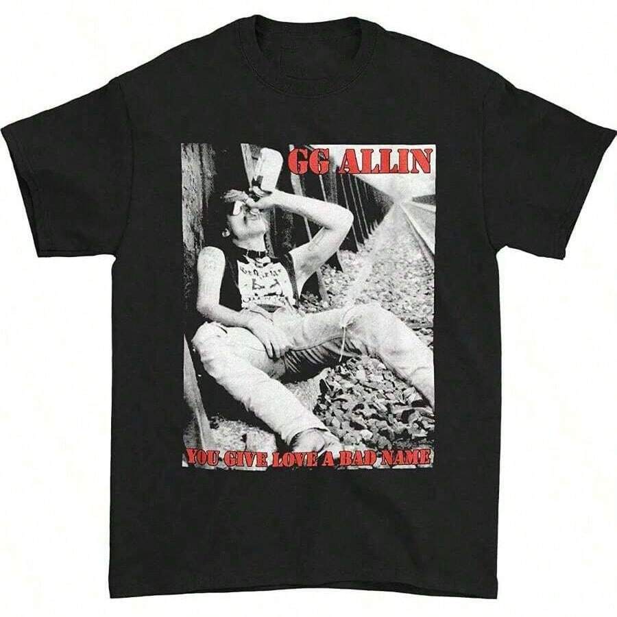 You Give Love A Bad Name GG Allin Shirt Black Unisex All Size S-234XL HB286 - 黑色 - 查看 1