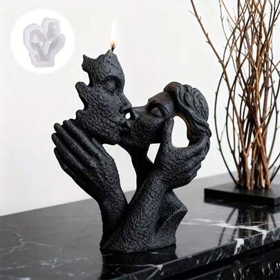 Couple Embracing Silicone Mold, Hollow Design With Artistic Flair, Suitable For Resin Figurines/Candles/Soap Making, Soft And Easy To Demold With Clear Texture, Ideal For Valentine's Day Home Decor, Party Decorations, Love Themed, Great For Weddings, Gifts, And Newlywed Presents, A Must-Have Artistic Mold For DIY Enthusiasts
