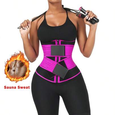 100% Neoprene Women Sport Hot Sauna Sweat Fat Burning Breathable Long Waist Trainer Double Elastic Waistbands Waist Trainer