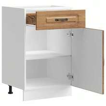 vidaXL Armoire de cuisine Kalmar bois vieux bois d'ingénierie - Tabac - Voir 5
