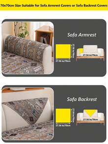 1pc Vintage Bohemian Style Small Diamond Pattern Sofa Cushion, Chenille Jacquard Fabric, Suitable For 1-4 Seater Sofa, All Seasons, Machine Washable. - Multicolor - View 38