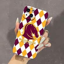 Estuche para teléfono con espejo con patrón de diamantes del espíritu del equipo de los Broncos compatible con  17,  16 Pro Max,  15 Pro Max,  13 y  12 hecho de TPU duradero que brinda protección contra golpes y caídas, perfecto para fanáticos y obsequios, ideal para cumpleaños, días festivos o cualquier ocasión especial, muestre el orgullo por su equipo mientras mantiene su teléfono  y elegante - Negro - Ver 2