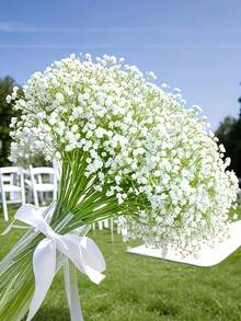 600支仿真透气花束 - 20束满天星，适用于婚礼装饰、派对餐桌布置、酒店装饰、花艺设计。仿真满天星质感逼真，适用于周年纪念、婚礼、订婚、酒店、圣帕特里克节、感恩节等场合。 - 白色 - 查看 4