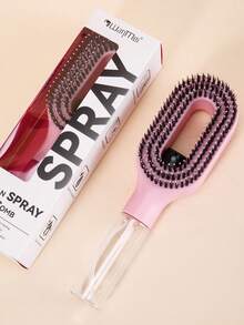 CTZIHGAO 2 In 1 Hair Brush With Spray Function, Spray Hair Comb Grooming Tool With Refillable Water Tank, Professional Spray Brush For Hair Styling And Conditioning, Soft Bristle Spray Hair Brush For Wet Dry Hair Care, Mist Sprayer Hair Brush For Curl Refresh Root Styling And Daily Hair Management - Multicolor - View 9