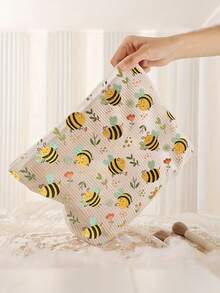 蜜蜂印花灯芯绒拉链收纳包，手绘蜜蜂图案化妆包，蜜蜂主题灯芯绒化妆包，送给蜜蜂爱好者的完美礼物，旅行洗漱包，化妆品收纳包，大容量化妆包，送给姐妹、女性朋友、老师的礼物，送给女性朋友和姐妹的友谊礼物，多功能化妆品收纳化妆包，生日圣诞礼物化妆包，化妆袋，洗漱包，旅行必备，邮轮必备，度假必备，男女皆宜，旅行收纳盒，节日必备礼物 - 彩色 - 查看 2