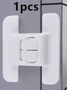 White Multi-Purpose Security Box Accessories - Anti-Opening Locks, Door Locks, Window Locks, Adhesive Drawer Locks, Fridge Door Locks, Closers, Cabinet Locks, Water Dispenser Locks, Safety Buckles, No Drilling Required, Self-Adhesive Anti-Pinch, Double Buckle Design Anti-Opening - White - View 15