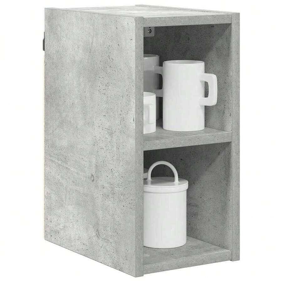 vidaXL Armoire suspendue avec rangement Gris béton 20 x 29,5 x 40 cm - Gris - Voir 1