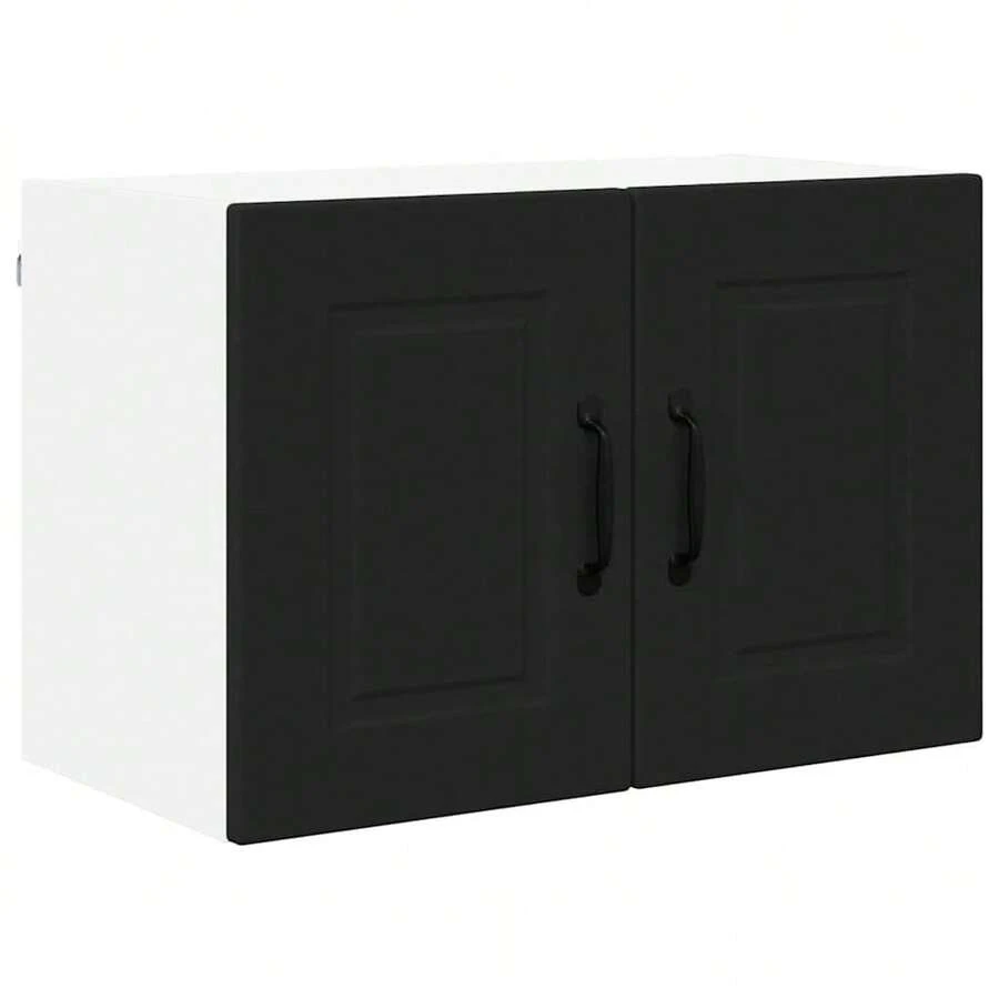 vidaXL Küchenwandschrank Schwarz 60 x 31 x 40 cm Holzwerkstoff - Schwarz - Übersicht 1