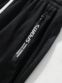 Quần short thể thao bóng rổ nam mùa hè, có dây rút, chất liệu lưới thoáng khí, nhanh khô, dài đến đầu gối, màu đen. - màu đen - Xem 5