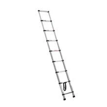 Escalera telescópica, Escalera de extensión ligera de acero inoxidable de 8,5 pies, Escaleras plegables de retracción de múltiples botones, Capacidad 330LBS y pies antideslizantes, Escaleras portátiles de 9 pasos para el hogar, RV, Loft - Unitalla - Ver 8