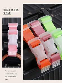 可调节旅行行李带、便携式旅行挂带、防丢夹带、包包挂钩、行李固定带夹、可调节行李安全带释放扣、旅行手提包捆绑带、行李侧挂带、实用户外携带带，适合自驾游、返校季、旅行必备、露营必备 - 彩色 - 查看 6