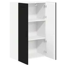vidaXL Armoire de cuisine Noir 60 x 31 x 100 cm Bois d'ingénierie - Noir - Voir 5