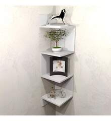 Decorative MDF Wall Art 80x20cm Living Room Bedroom White - 白色 - 查看 10