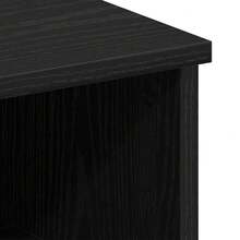 vidaXL Table de nuit 2 pcs Chêne noir 50 x 32 x 60 cm Bois d'ingénierie - Noir - Voir 10