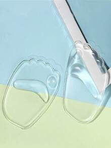 1 Pair Silicone Forefoot Pads, Super Soft Self-Adhesive Anti-Slip Cushions For High Heels, Sandals