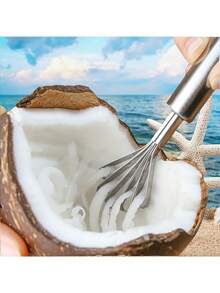 Multi-Purpose Stainless Steel Kitchen Tools - Serrated Coconut Grater And Fish Scaler/Remover, Coconut Meat Remover Knife, Stainless Steel Coconut Peeler, Coconut Shredder, Fish Scale Remover, Stainless Steel Fish Scale Peeler, Kitchen Gadgets, Fruit Tools, Hanging Seafood Accessories, Kitchen Utensils, Household Items, Outdoor Cookware - 1 - View 9