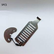 2/5件装简易安装便携式安全门锁 - 抛光金属，触摸控制，是居家和旅行安全的理想之选