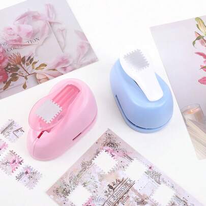 1PC Postage Pattern Embosser, Portable Punch - For Scrapbooking, Square Paper Hole Embosser, DIY Gift Making Tool