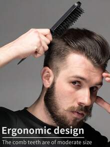 J·FOCUS 6-teiliges Herren Pflege-Set, Styling Kamm, Bartschneider, Haushalts-Barbier-Werkzeuge, professionelles Pflege-Set für den Salon, tragbares Reise-Herren-Pflege-Set, Bart- und Haarschneider-Set, Geschenk zum Vatertag, Geburtstagsgeschenk für ihn, Partyfavors, Weihnachts- und Valentinstags-Geschenk - Schwarz - Übersicht 3