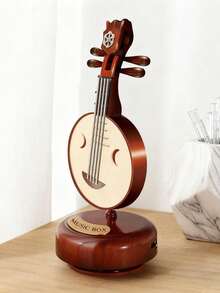 1个新款旋转小提琴音乐盒，鲁特琴造型创意家居装饰，小型乐器礼品八角形上弦音乐盒，生日礼物，圣诞礼物，圣诞装饰，圣诞礼物，送给她的礼物 - 樂器造型音樂盒擺飾 - 查看 18