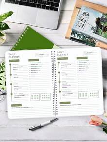 Trees 1本A5极简每日膳食计划笔记本，包含膳食、情绪追踪和笔记功能，106页，适用于学校、家庭和办公室的自我护理计划本