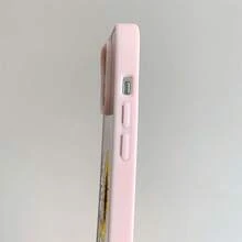 Patrón de girasol, carcasa de teléfono simple y de moda, compatible con iPhone 11 / 12 / 13 / 14 / 15 / 16 / Pro / Max y Galaxy plus / Pro / S22 / S23 / S24 / s25 / ultra / fe. Muy adecuado como regalo de vacaciones, regalo de San valentín. - Rosa - Ver 3