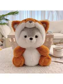 7.8 Inch Plush Husky Doll - Adorable Transformable Husky Doll, Doll Puppy Wearing Clothes, Realistic Details Make Precious Companion - Great For Bedroom Or Classroom Decor - 4 Styles Available, Valentine's Day Gift - Multicolor - View 12