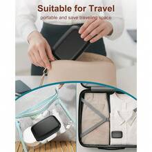 Leakproof Travel Soap Dish With Lid Draining Layer Large Capacity Portable Soap Holder Case I Gym Camping Bathroom Use - màu đen - Xem 5