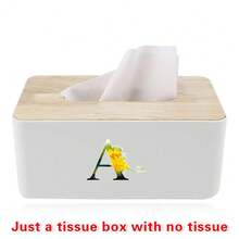 Tissue Box Table Napkin Rings Tissue Case Paper Box Container Bamboo Cover Solid Wood Car Storage And Organization Box Home Table Decoration - Flower Color - View 35