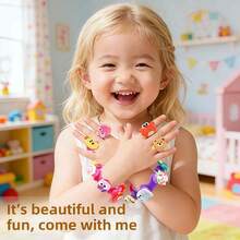 1pc DIY Silicone Bracelet Kit (For 3+ Years Old) | Multi-Element Beading, Enhance Children's Aesthetics, Promote Parent-Child Interaction | Non-Electric Toy Gift - Multicolor - View 2