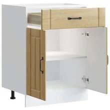 vidaXL Armario de cocina Lucca chêne sonoma madera ingeniería - Marrón - Ver 7